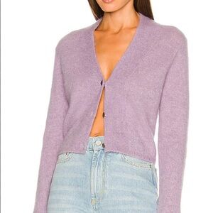 Vince Lilac Brushed Shrunken Women's Cardigan